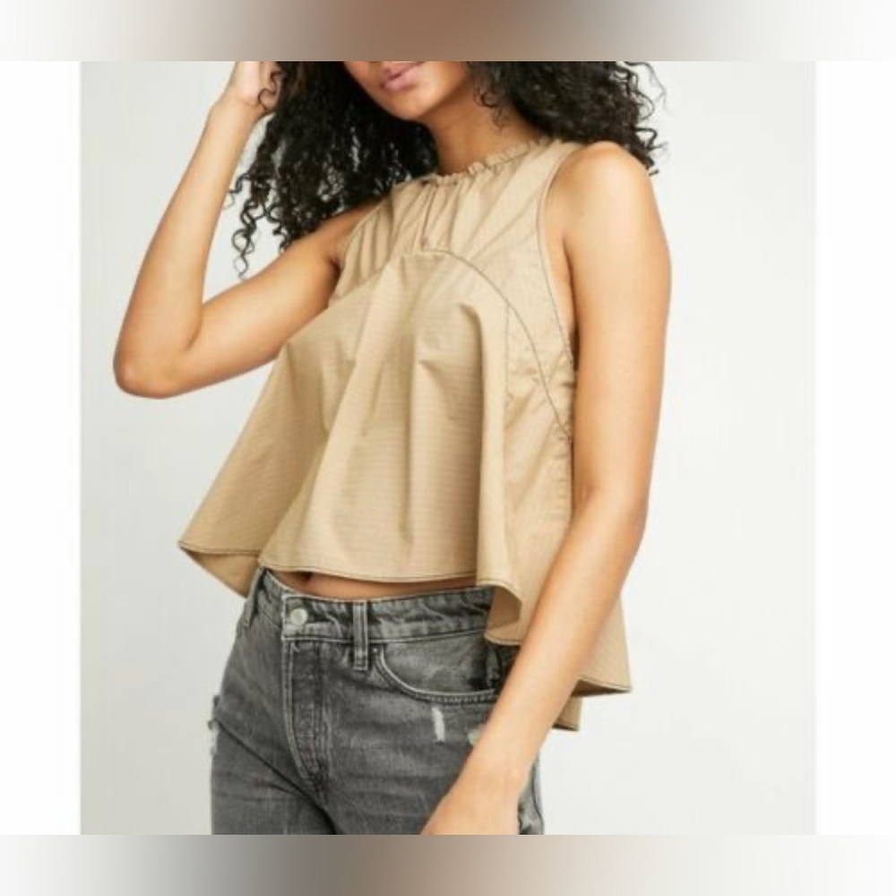 Free People Carla stripe tank, NWT size M, color Sage